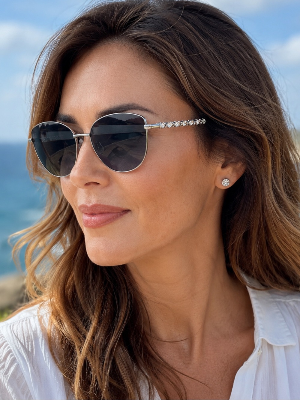BRIGHTON Toledo Alto Sunglasses in Silver